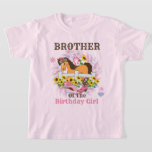 Cowgirl Birthday Party shirt Brother<br><div class="desc">Viel uw verjaardag met dit speciale T-shirt,  speciaal en gepersonaliseerd ontwerp</div>