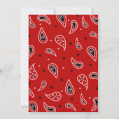 Cowgirl Birthday Uitnodiging / Western / Glitter (Achterkant)