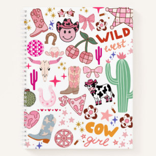 Cowgirl blanco harde kaft spiraal notebook notitieboek