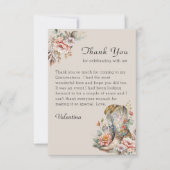 Cowgirl Bloemenlaarzen Rustiek Boho Bedankkaart (Voorkant)