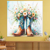 Cowgirl Boeket Canvas Print | muurkunst (Insitu (Woonkamer))