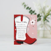 Cowgirl Boot Birthday Kaart (Staand voorkant)