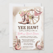 Cowgirl Boot Floral Western Vrijgezellenfeest Kaart (Voorkant)