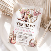 Cowgirl Boot Floral Western Vrijgezellenfeest Kaart