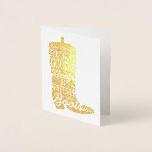 Cowgirl Boot Note Kaart