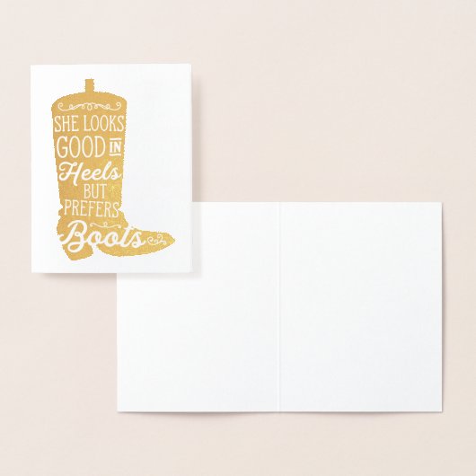 Cowgirl Boot Note Kaart (Display)