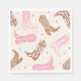 Cowgirl Boot Paper Party servetten