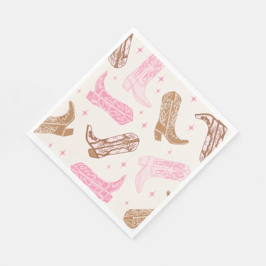 Cowgirl Boot Paper Party servetten (Hoek)