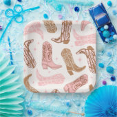 Cowgirl Boot Party Borden Papieren Bordje (Feest)