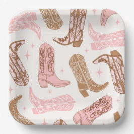 Cowgirl Boot Party Borden Papieren Bordje