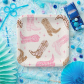 Cowgirl Boot Party Borden Papieren Bordje (Feest)