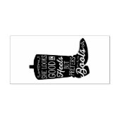 Cowgirl Boot Rubber Art Stamp Rubberstempel (Afrduk)