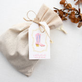 Cowgirl Boot Western Verjaardag Cadeaulabel