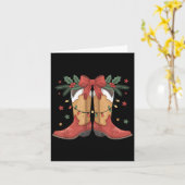 Cowgirl Boot Westerne kerstverlichting Country Wom Kaart (Gele Bloem)