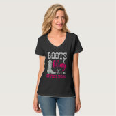 Cowgirl Boots Bling Its A Cowgirl Thing Love Count T-shirt (Voorkant volledig)
