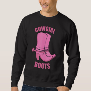 Cowgirl Boots Country Horse Rodeo Westerne prinses Trui
