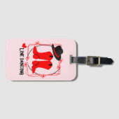 Cowgirl Boots Cute Line Dancing Thema Graphic Bagagelabel (Voorkant (horizontaal))