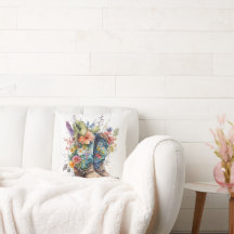 Cowgirl Boots en Colorful Flowers