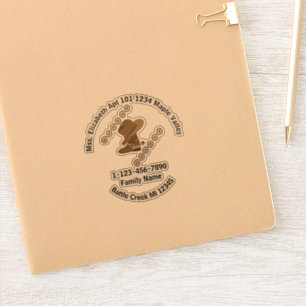 Cowgirl Boots en contactinfo Pet familie Sticker
