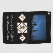 Cowgirl Boots en Cowboy Pet Monogram Foto Golfhanddoek (Horizontaal)