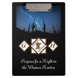 Cowgirl Boots en Cowboy Pet Monogram Foto Klembord