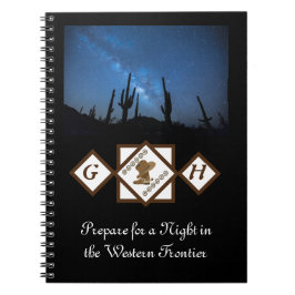 Cowgirl Boots en Cowboy Pet Monogram Foto Notitieboek