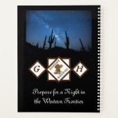 Cowgirl Boots en Cowboy Pet Monogram Foto Planner (Achterkant)