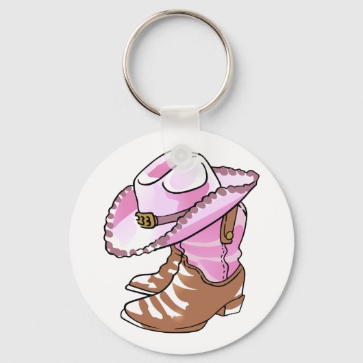 Cowgirl Boots en Pet Sleutelhanger (Voorkant)