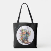 Cowgirl Boots en wilde bloemen gepersonaliseerd Tote Bag (Achterkant)