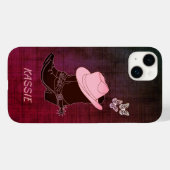 Cowgirl Boots Pet Butterfly Burgundy - Gepersonali Case-Mate iPhone Case (Achterkant (horizontaal))