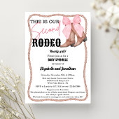 Cowgirl Boots Pink Bow Rodeo Tweede Baby Sprinkle Kaart