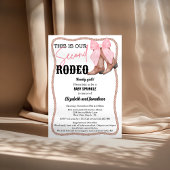 Cowgirl Boots Pink Bow Rodeo Tweede Baby Sprinkle Kaart