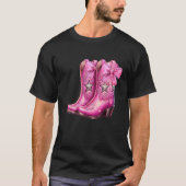 Cowgirl Boots Roze Baby Bow Preppy y2k Coquette T-shirt (Voorkant)