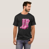 Cowgirl Boots Roze Baby Bow Preppy y2k Coquette T-shirt (Voorkant volledig)