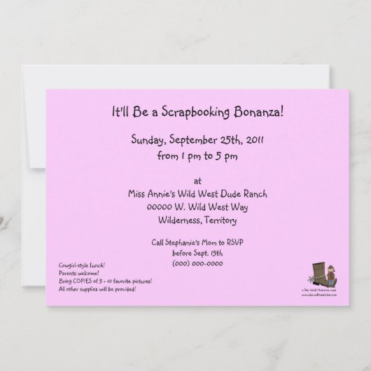 Cowgirl Boots & Spurs - Birthday Girl Celebration Kaart (Achterkant)