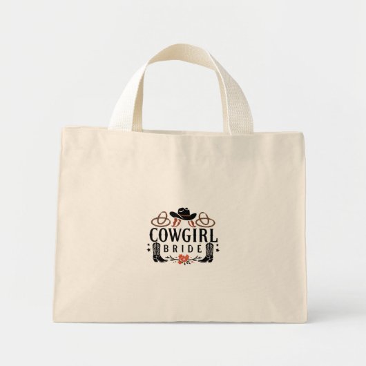 Cowgirl Bride Mini Tote Bag (Voorkant)