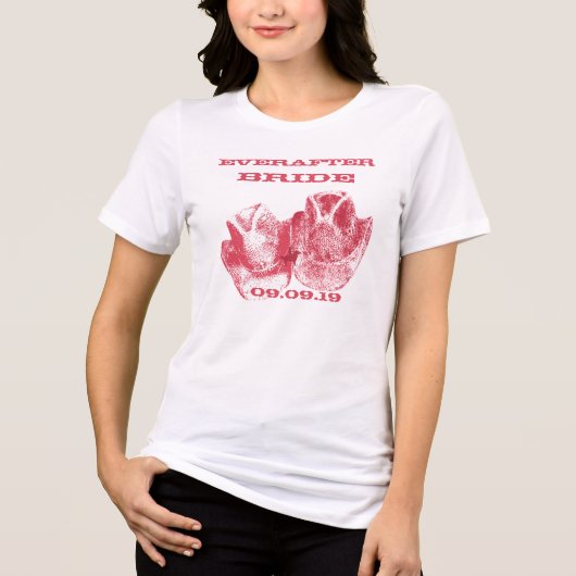 Cowgirl Bride ooit na het huwelijk van de T-shirt (Voorkant)