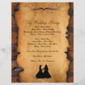 Cowgirl Brides Custom Lesbian Wedding Programs (Achterkant)