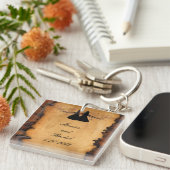 Cowgirl Brides Custom Wedding Sleutelhanger Favors (Voorkant Rechts)