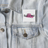 Cowgirl Bridesmaid Vierkante Button 5,1 Cm (In situ)