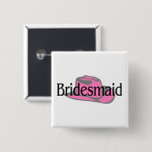 Cowgirl Bridesmaid Vierkante Button 5,1 Cm (Voorkant /achterkant)