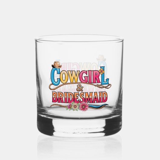 Cowgirl Bridesmaid Whisky Glas (Voorkant)