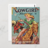 Cowgirl Briefkaart (Voorkant / Achterkant)