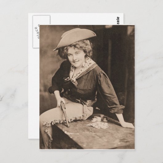  cowgirl briefkaart (Voorkant / Achterkant)