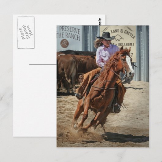 Cowgirl briefkaart (Voorkant / Achterkant)