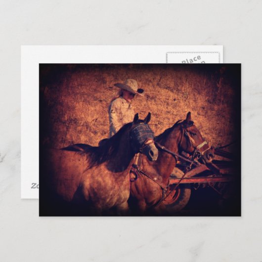 Cowgirl Briefkaart (Voorkant / Achterkant)