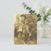  COWGIRL BRIEFKAART OF INVITATIE (Staand voorkant)