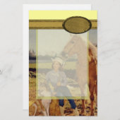  Cowgirl Briefpapier (Voorkant / Achterkant)