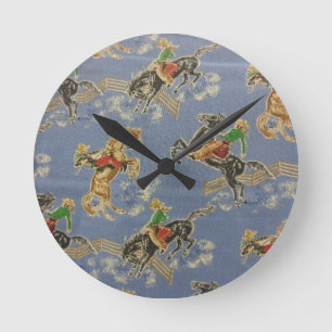 Cowgirl Bronc Rider Ronde Klok