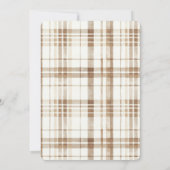 Cowgirl Brown Plaid Stripes Horse Birthday   Kaart (Achterkant)